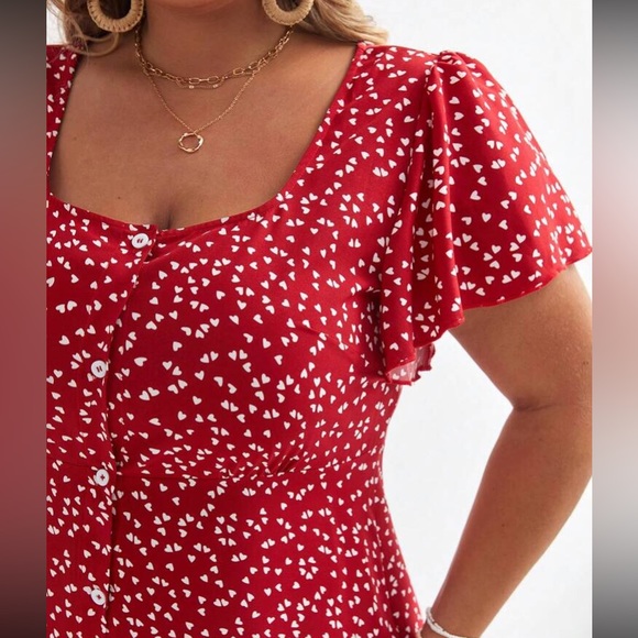 Boho floral print button through midi dress - Picture 5 of 6